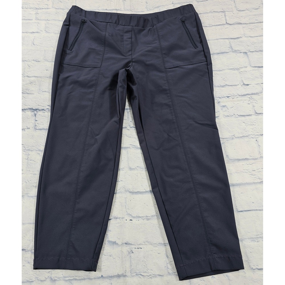 Lane Bryant Pull-on Pants Womens 20 Gray Zipper Pockets Stretch Casual Comfort